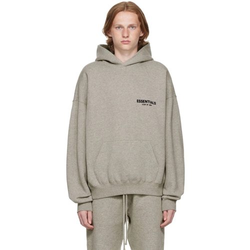 fear of god essentials hoodie ss22 dark oatmeal fear of god essentials 30397264691298