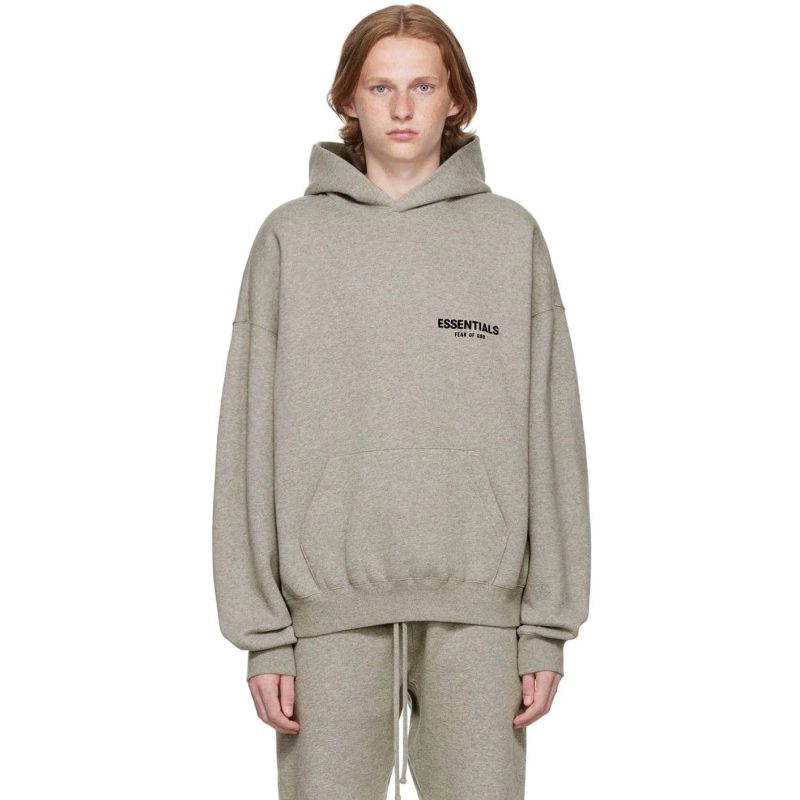 fear of god essentials hoodie ss22 dark oatmeal fear of god essentials 30397264691298