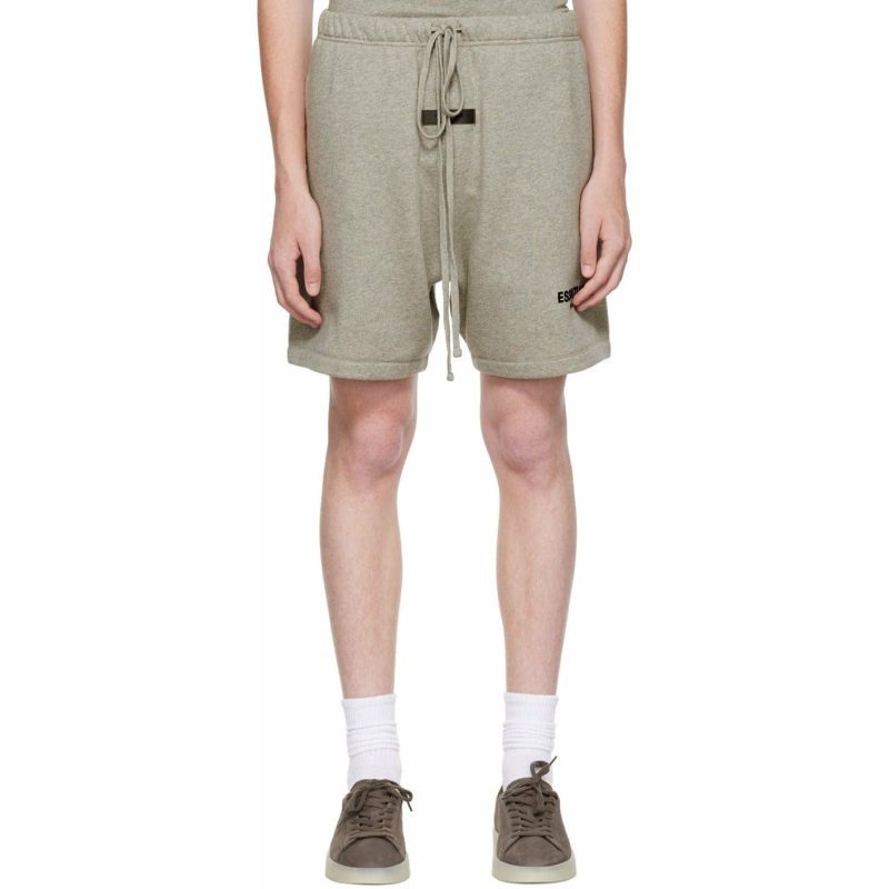 fear of god essentials sweat shorts core collection dark oatmeal fear of god essentials 30410886840418