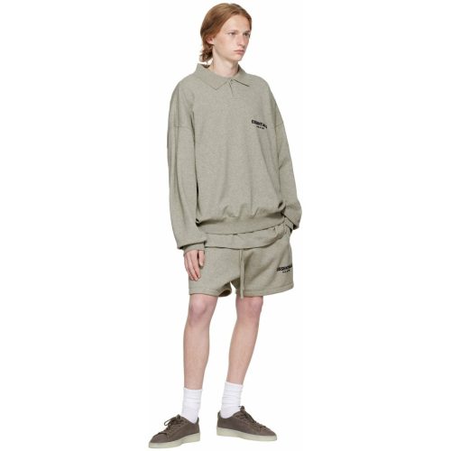 fear of god essentials sweat shorts core collection dark oatmeal fear of god essentials 30410886905954